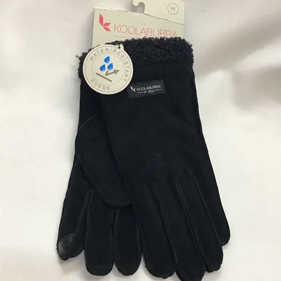 Koolaburra by Ugg Women’s Gloves  Black suede/ Sherpa NWT sz M - Picture 8 of 8
